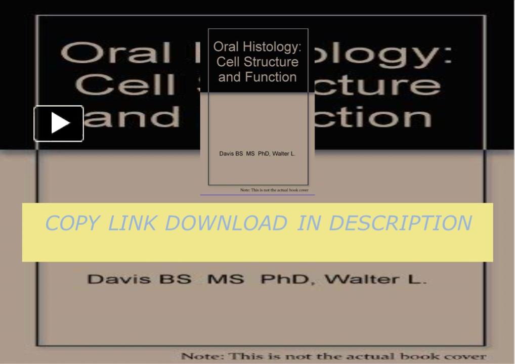 PPT – Download ⚡️(PDF) ️ Oral Histology: Cell Structure and Function ...