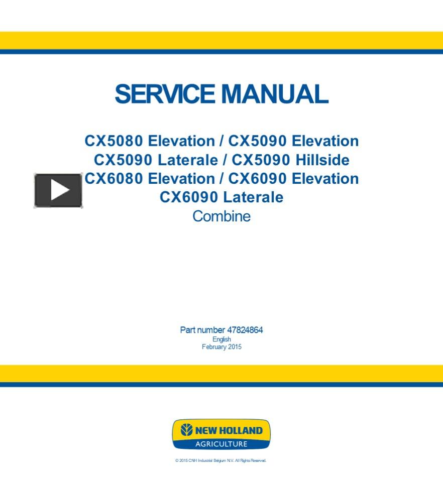 PPT – New Holland CX5090 Laterale Combine Harvesters Service Repair ...