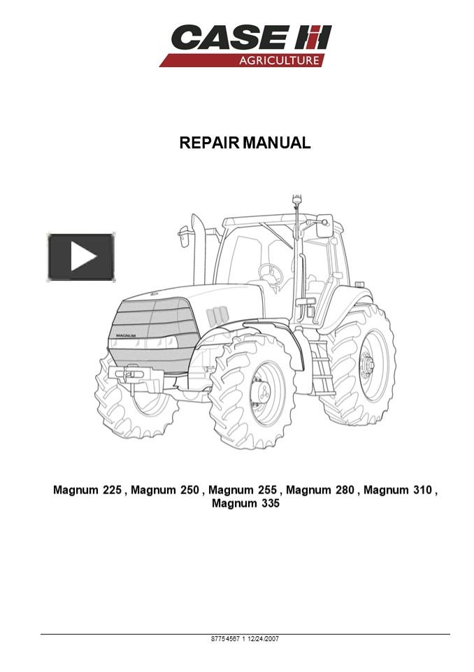 PPT – CASE IH Magnum 310 Tractor Service Repair Manual Instant Download ...