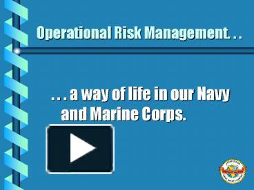 PPT – Operational Risk Management. . . PowerPoint presentation | free ...