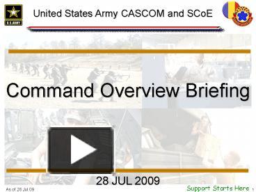 PPT – United States Army CASCOM and SCoE PowerPoint presentation | free ...