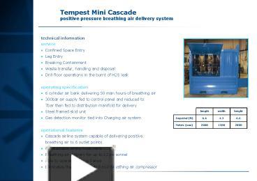 PPT – Tempest Mini Cascade positive pressure breathing air delivery ...