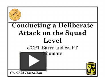 PPT – Conducting a Deliberate Attack on the Squad Level PowerPoint ...