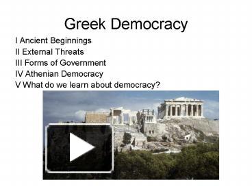 PPT – Greek Democracy PowerPoint presentation | free to view - id ...